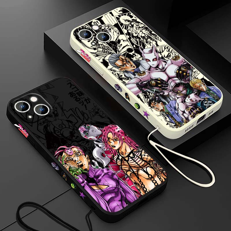 Apple Iphone 15 - Casing HP Cairan Tali Kiri Anime