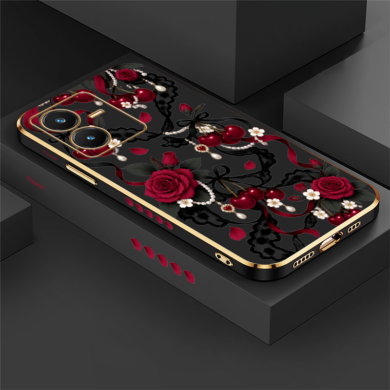 Vivo Y28 - Casing Motif Mawar Untuk Vivo Y28